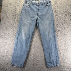 Vintage Duck Head Jeans Men's 38x34 Blue Denim Straight Leg Loose Baggy Workwear
